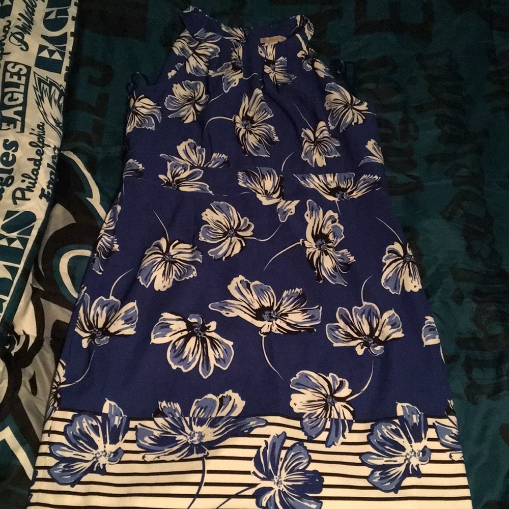 Pretty Blue & White Dress